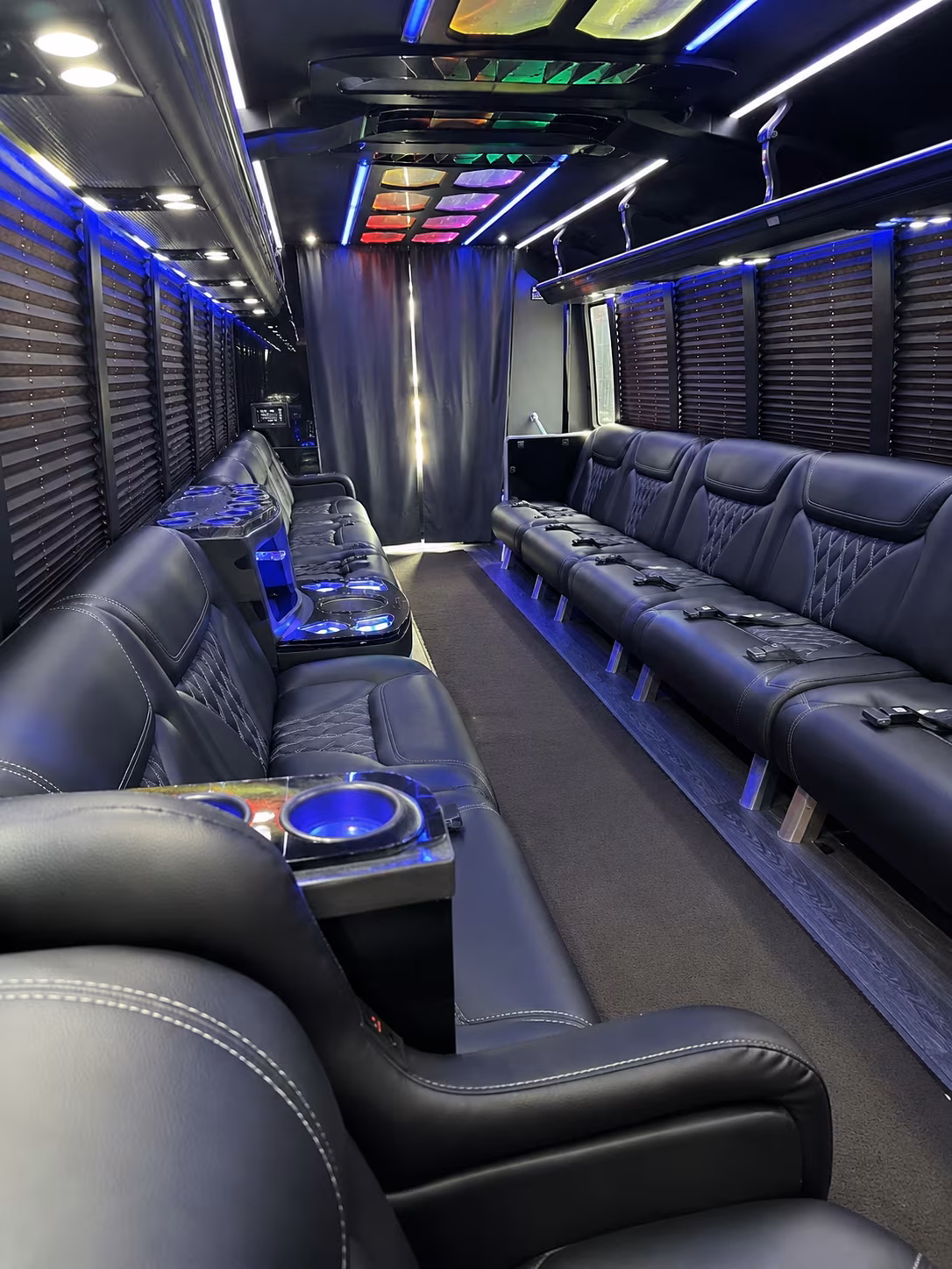 15 Passenger Party Bus Interior