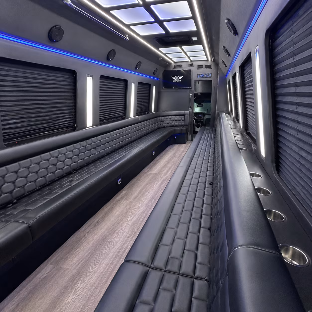 Alexandria Private Event Transportation party bus exterior
