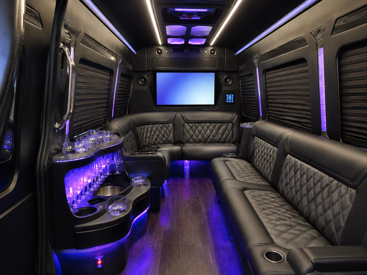 Alexandria School Event Transportation party bus exterior