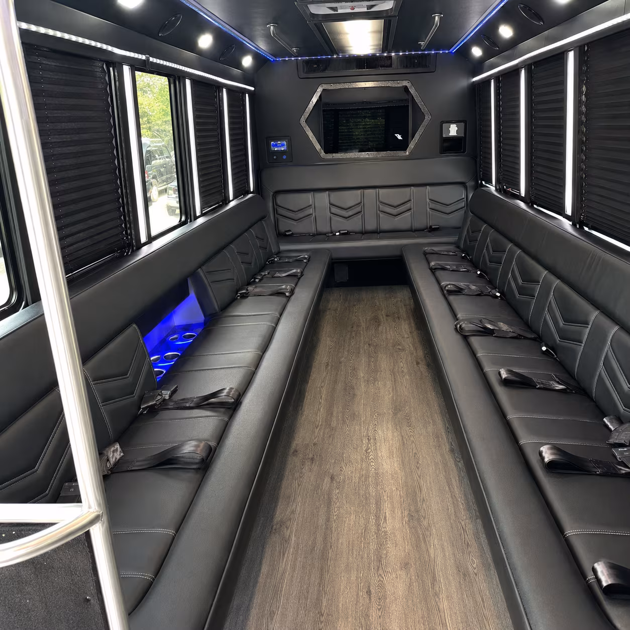 Alexandria Wedding Transportation onboard seating