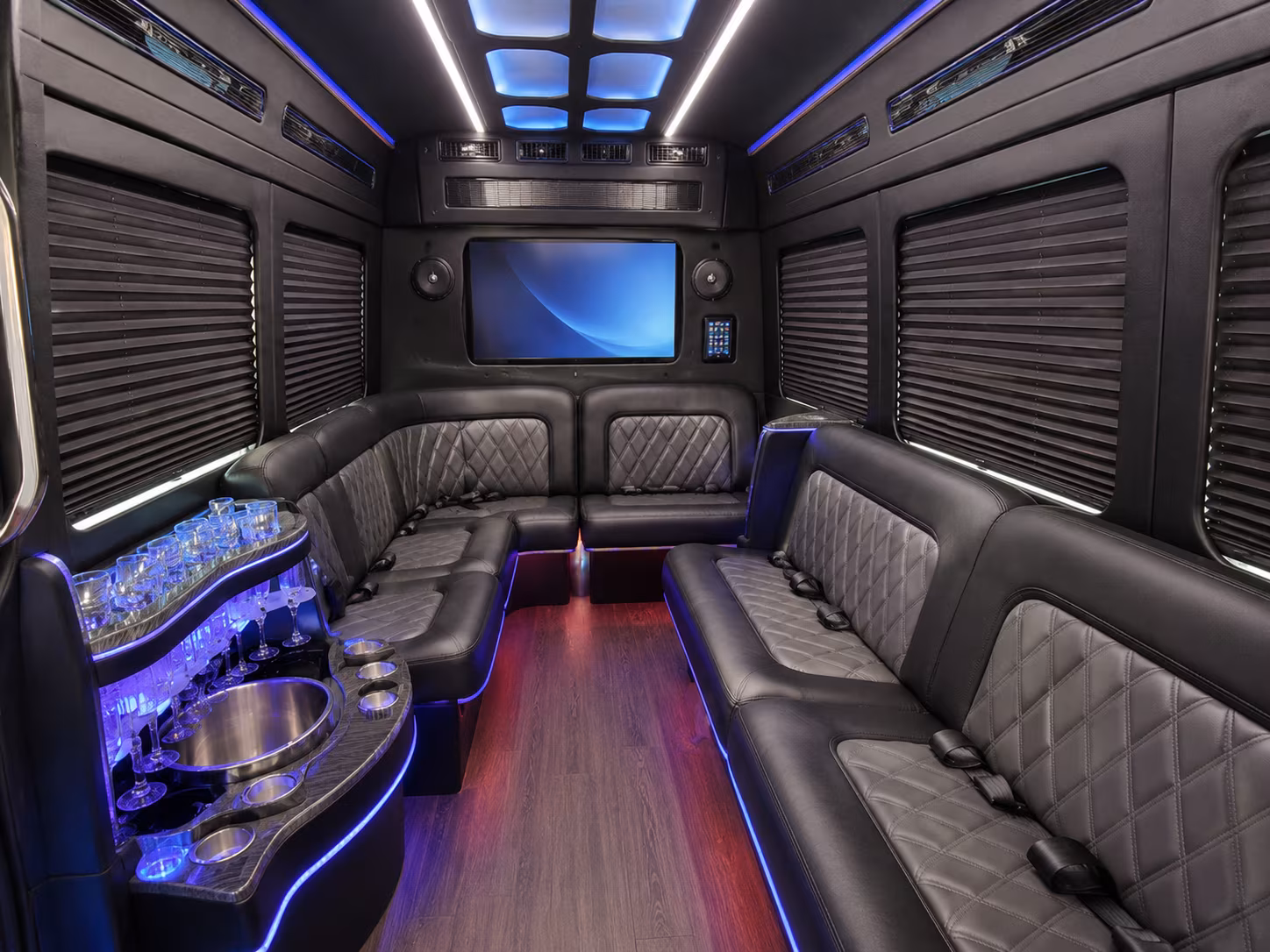 14 Passenger Sprinter Limo Inside